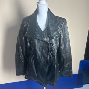 Worthington Genuine Lambskin leather jacket with buttons size large